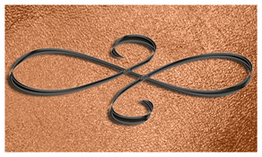 DNSEMP-C-601-BK-SH-CP Black Scroll Shimmer Copper